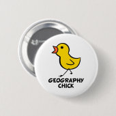 Geografie Chick Button (Vorne & Hinten)