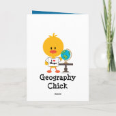 Geografie Chick Grußkarte Karte (Rückseite)