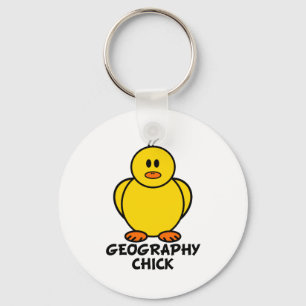 Geografie Chick Schlüsselanhänger