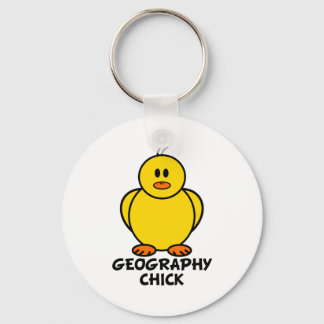 Geografie Chick Schlüsselanhänger