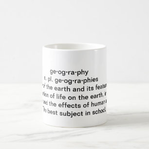 Geografie-Definition Kaffeetasse
