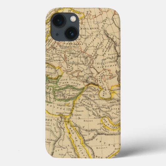 Geografie der Mittelalter Case-Mate iPhone Hülle (Rückseite)