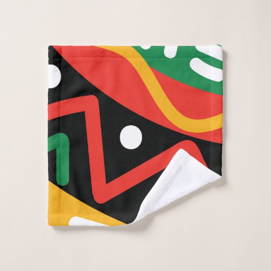 Geografie der schwarzen Geschichte Badhandtuch Set (Waschlappen)