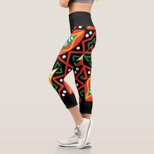 Geografie der schwarzen Geschichte Capri Leggings