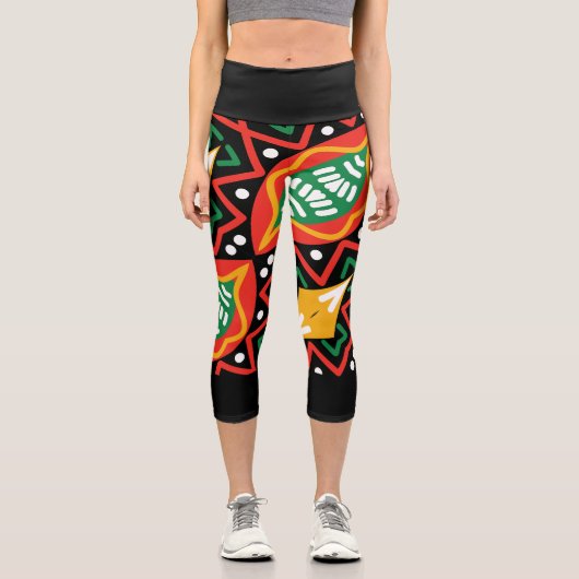 Geografie der schwarzen Geschichte Capri Leggings (Vorderseite)
