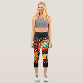 Geografie der schwarzen Geschichte Capri Leggings