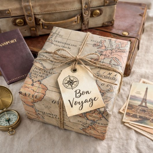 Geografie der Weltkarte  Geschenkpapier