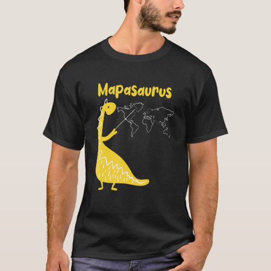 Geografie des Mapasaurus Geographer T-Shirt (Vorderseite)