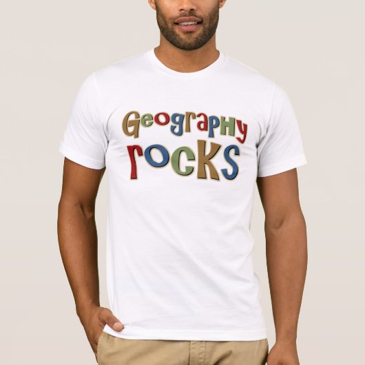 Geografie-Felsen T-Shirt (Vorderseite)