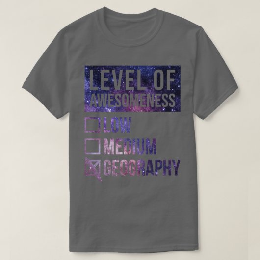 Geografie — Funny Art Level of Geography 2 T-Shirt (Design vorne)