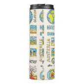 Geografie. Handgezeichnet. Vintage Darstellung. Thermosbecher (Rückseite)