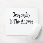 Geografie ist die Antwort Mousepad (Mit Mouse)