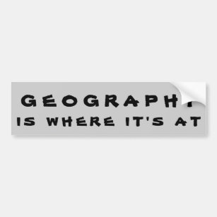 Geografie ist dort, wo es in Shcool Pun ist Autoaufkleber