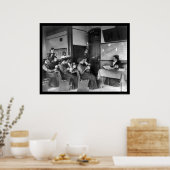 Geografie-Klasse Erforschung der Erdrotation 1899 Poster (Küche)