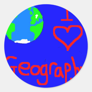 Geografie-Krawatte der Liebe I Runder Aufkleber