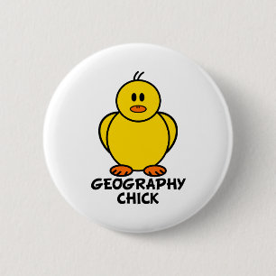 Geografie-Küken Button