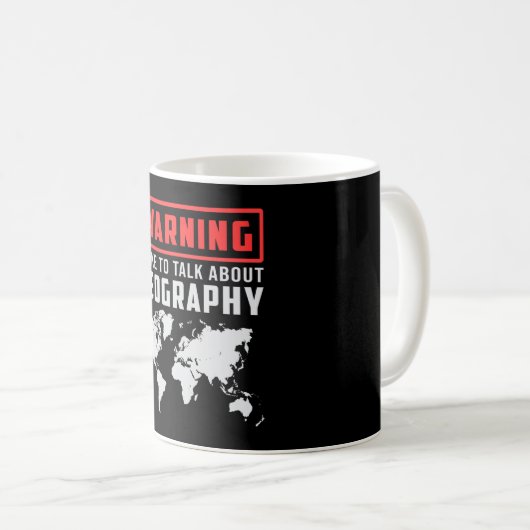 Geografie Lehrer Funny Map setzt Weltgeschenk fort Kaffeetasse (VorderseiteRechts)