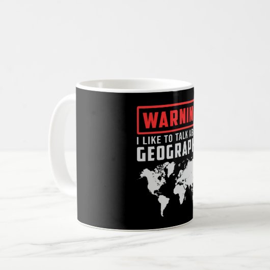Geografie Lehrer Funny Map setzt Weltgeschenk fort Kaffeetasse (Vorderseite Links)