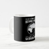 Geografie Lehrer Funny Map World Kontinente Gesche Kaffeetasse (Vorderseite Links)