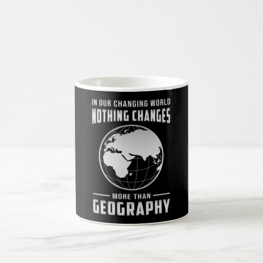 Geografie Lehrer Funny Map World Kontinente Gesche Kaffeetasse (Mittel)
