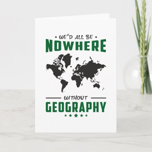 Geografie Lehrer Funny World gibt Geschenk Idee Karte (Vorderseite)