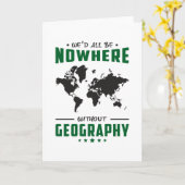 Geografie Lehrer Funny World gibt Geschenk Idee Karte (Gelbe Blume)