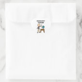 Geografie-Lehrer Herz-Aufkleber (Tasche)