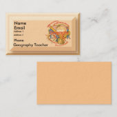 Geografie Lehrer Motto Visitenkarte (Vorne/Hinten)