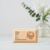 Geografie Lehrer Motto Visitenkarte (Stehend Vorderseite)