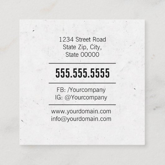 Geografie-Lehrer Quadratische Visitenkarte (Rückseite)