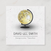 Geografie-Lehrer Quadratische Visitenkarte (Vorderseite)