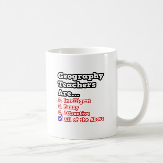 Geografie-Lehrer Quiz...Joke Kaffeetasse (Rechts)