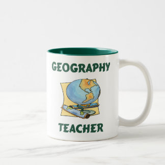 Geografie-Lehrer-Tasse Zweifarbige Tasse
