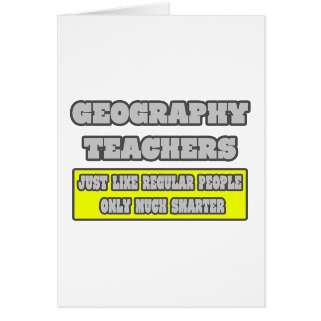 Geografie-Lehrer... viel schlauer (Vorne)