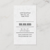 Geografie-Lehrer Visitenkarte (Rückseite)