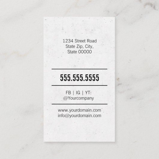 Geografie-Lehrer Visitenkarte (Rückseite)