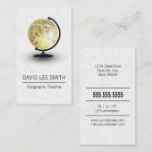 Geografie-Lehrer Visitenkarte (Vorne/Hinten)