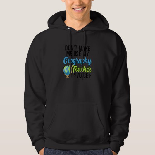 Geografie Lehrer Voice Geography Lehren Hoodie (Vorderseite)