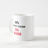 Geografie Lehrerin Badass Kaffeetasse (Vorderseite Links)