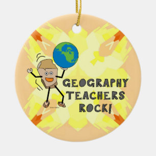 Geografie Lehrerrock Keramik Ornament