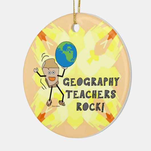 Geografie Lehrerrock Keramik Ornament (Links)