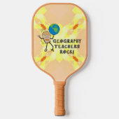 Geografie Lehrerrock Pickleball Schläger (Vorderseite)