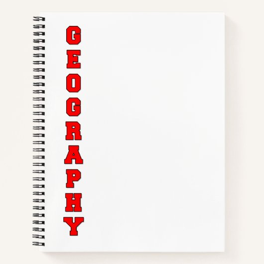 Geografie Notizblock (Vorderseite)
