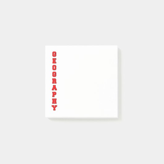 Geografie Post-it Klebezettel (Vorderseite)