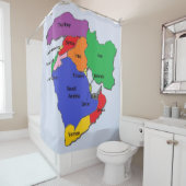 GEOGRAFIE REFRESHER auf dem Throne (MITTEN OSTEN) Duschvorhang (Beispiel)