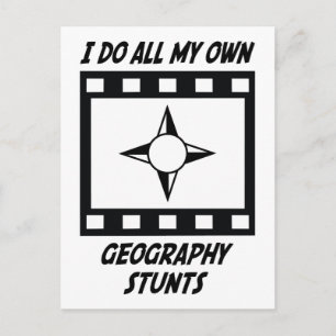 Geografie Stunts Postkarte