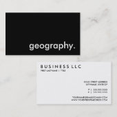 Geografie. Visitenkarte (Vorne/Hinten)