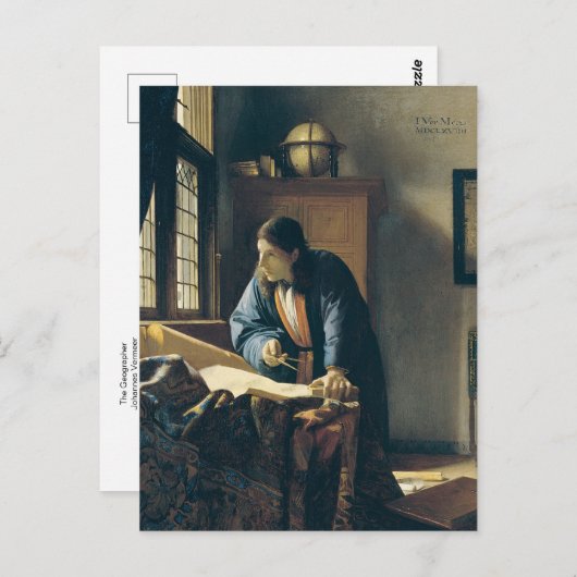 Geografie von Johannes Vermeer Postcard Postkarte (Vorne/Hinten)