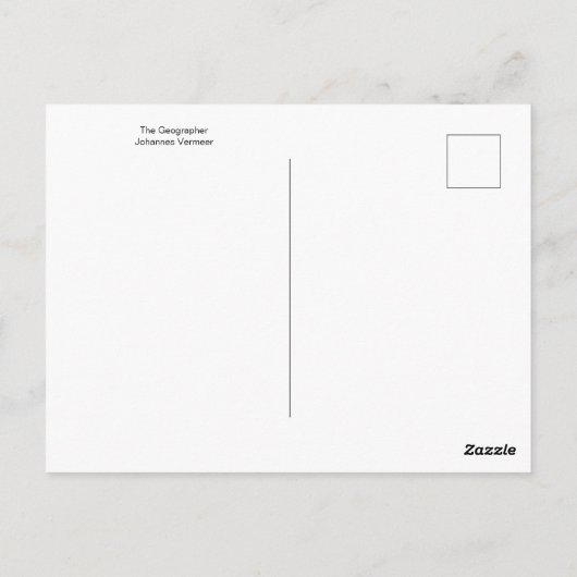 Geografie von Johannes Vermeer Postcard Postkarte (Rückseite)