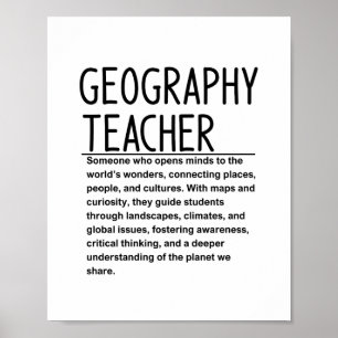Geografielehrer Poster